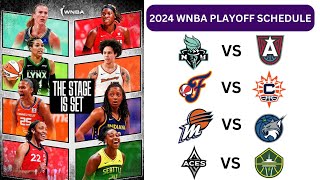 WNBA Playoff Schedule 2024 First Round Games [upl. by Ikcir877]