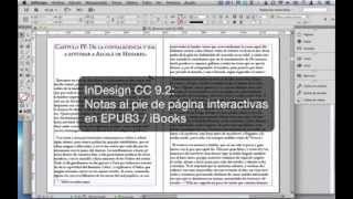 Notas a pie de página interactivas en EPUB3 con InDesign CC [upl. by Eendyc866]