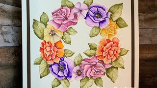 A floral wreath using Gina K designs special flowers stamp set video 43 [upl. by Munro]