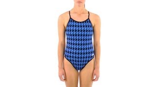 Dolfin Winners Houndstooth Reversible Cross Back One Piece  SwimOutletcom [upl. by Aziar]