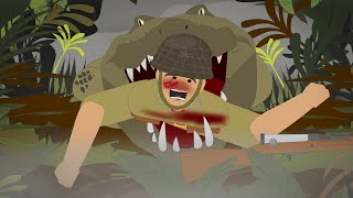 The Japanese Army VS deadly Crocodiles in WWII Ramree Island Massacre [upl. by Lowe704]