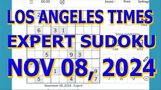 Combination 59 is Decision  Sudoku Solution Los Angeles Times November 08 2024 [upl. by Clardy]