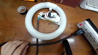 Circular fluorescent lamp wiring [upl. by Brunn]