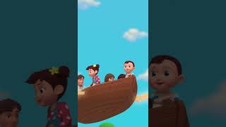 Row Row Row Your Boat with Meekos Family nurseryrhymes shorts kidssongs hooplakidz [upl. by Aknaib]