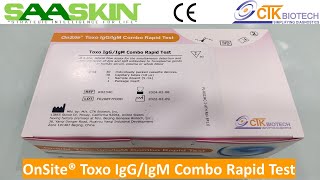 OnSite Toxo IgGIgM Combo Rapid Test Kit  UNBOXING  CTK Biotech [upl. by Trah]