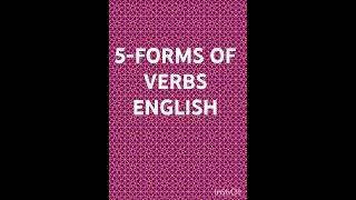 5FiveForms of verbs english easy easy englishlanguage [upl. by Angelico]