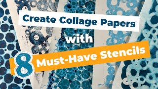 Create Collage Papers with 8 MustHave Stencils [upl. by Anialed345]