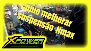 como melhorar amortecedor Nmax Xpower scooter parts [upl. by Miller]