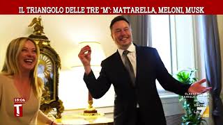 Il triangolo delle tre quotMquot Mattarella Meloni Musk [upl. by Knapp976]