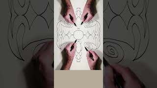 Trick Art Drawing Symmetrical Dance S35shorts Trick Art drawing art [upl. by Alamat]