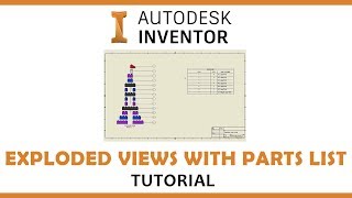 Autodesk Inventor Tutorial  Exploded View With Parts List [upl. by Leina]