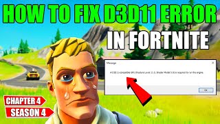 A d3d11compatible gpu feature level 110 shader model 50 is required to run the engine Fortnite [upl. by Edge144]