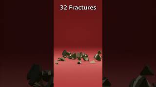 Cell Fracture Simulation 0 vs 128 fractures blender blender3d 3d 3dart 3danimation simulation [upl. by Grissel949]