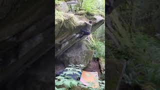 Squamish Bouldering Lost World Overhang V2 [upl. by Sunday712]