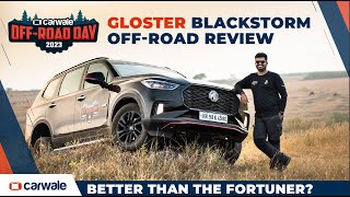 2023 MG Gloster  Techloaded giant SUV goes offroad  CarWale OffRoad Day [upl. by Aicetel]