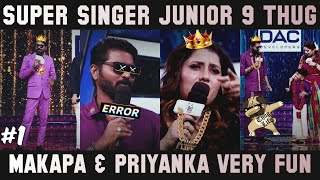 Makapa amp Priyanka  Thug Life amp Troll  Part 1 Super Singer Junior S9 Comedy  Hey Vibez [upl. by Enyalb668]