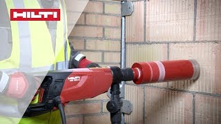 HOW TO use Hilti DD 150 coring tool for handheld dry drilling in masonry [upl. by Ragg]