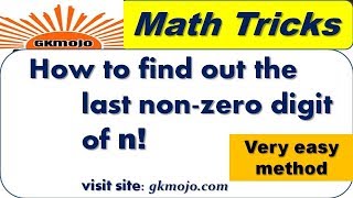 How to find the last nonzero digit of n n factorial CAT GMAT GRE XAT [upl. by Osi]