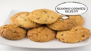 Schoko Cookies  Chocolate Chip Cookies  Schokoladen Kekse Rezept [upl. by Seaman]