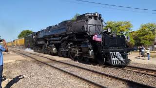 Union Pacific Big Boy 4014 Under Power with Whistle DeKalb Illinois 992024 4K [upl. by Muiram31]