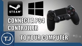 Easily Connect A PS4 Controller To PC And Play Steam Games 2017 [upl. by Aleakim]