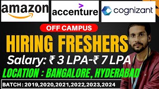 Off Campus Drive For 2024 Batch  Mass Hiring Companies 2024  Accenture Cognizant amp Amazon [upl. by Annhej]