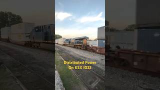 CSX 3233 DP on I025 distributedpower dp dpu locotrol es44ac csx trainvideo trains train [upl. by Ettennod]