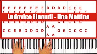 Una Mattina Piano  How to Play Ludovico Einaudi Una Mattina Piano Tutorial [upl. by Oirasec]