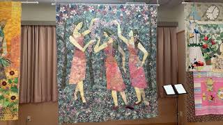 Yoshiko Kurihara exhibition at the 2023 Tokamachi Quilt Festival [upl. by Aicek243]