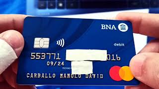 como es la tarjeta de débito MasterCard física del banco Nación como la activo y como la solicito [upl. by Annauj441]