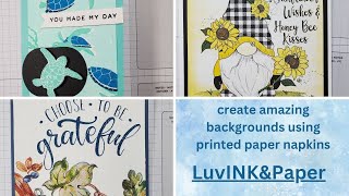 Create Amazing Backgrounds Using Printed Paper Napkins [upl. by Bohs]