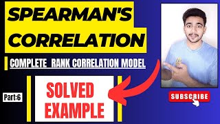 Spearmans Correlation Solved Example  Statistics Rank correlation Solved question [upl. by Bora210]