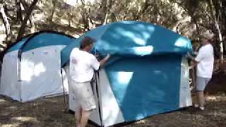 How to install the rain fly on a Pahaque tent or screen room [upl. by Kellda]