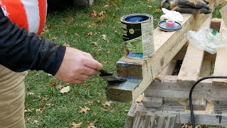 Using Rustoleum Copper Coat to Extend the life of Pressure Treated Wood [upl. by Htebasile]