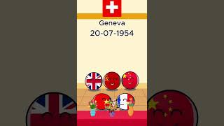 Start of the Vietnam War countryballs history vietnam vietnamwar usa france [upl. by Fougere]