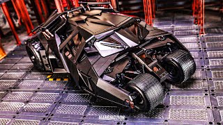 MODOKING 112 The Dark Knight Trilogy Batman Tumbler and the Batpod model stop motion review [upl. by Nonnah]