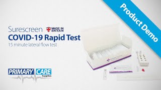 Surescreen COVID 19 Rapid Antigen Lateral Flow Test from Primary Care Supplies [upl. by Hsetirp815]