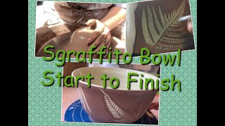 Fern Leaf Bowls with sgraffito technique from start to finish  TNL Pottery A Potters Journey [upl. by Enajharas]