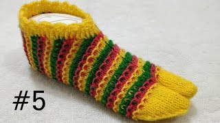 How to Make Beautiful Multi Color Socks 5 [upl. by Lazaro515]