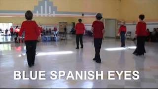 BLUE SPANISH EYES LINE DANCE [upl. by Adina]