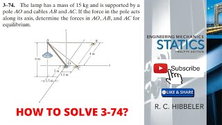 374 hibbeler statics chapter 3  hibbeler statics  hibbeler [upl. by Decato]