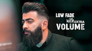 Low fade amp Slicked back with Volume Men´s hairstyle inspiration 2019 [upl. by Nnayar]