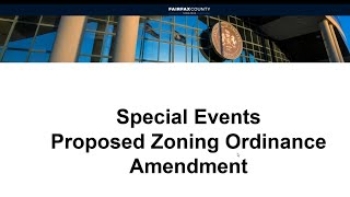 Special Events Zoning Ordinance Amendment Community Meeting Sept 17 2024 [upl. by Elmajian]