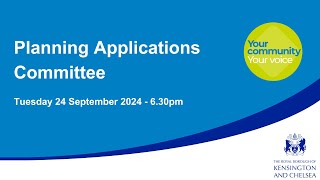 Planning Applications Committee  24th September 2024 [upl. by Nauqat]