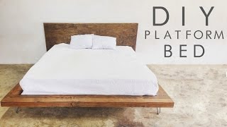 DIY Modern Platform Bed  Modern Builds EP 47 [upl. by Atilef]