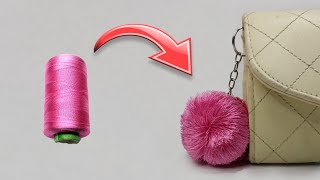 How to make pom pom at home ✨viralvideo [upl. by Adlesirk169]