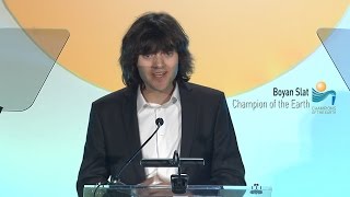 Champion of the Earth Boyan Slat  Acceptance Speech [upl. by Llecram]