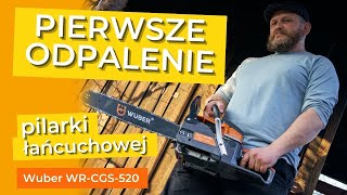 Pilarka spalinowa  PIERWSZE ODPALENIE I ZŁOŻENIE [upl. by Laicram]