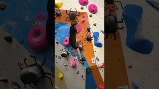 Donut Climb bouldering climbing climbinggym rockclimbing climber climb pullups strong donut [upl. by Giralda]