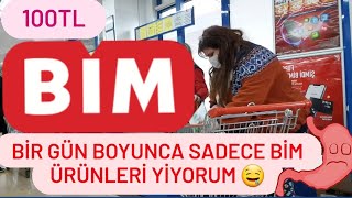 Bir Gün Boyunca sadece BIM ürünleri yedim  Doyuran market serisi [upl. by Marlane]